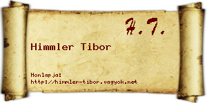 Himmler Tibor névjegykártya